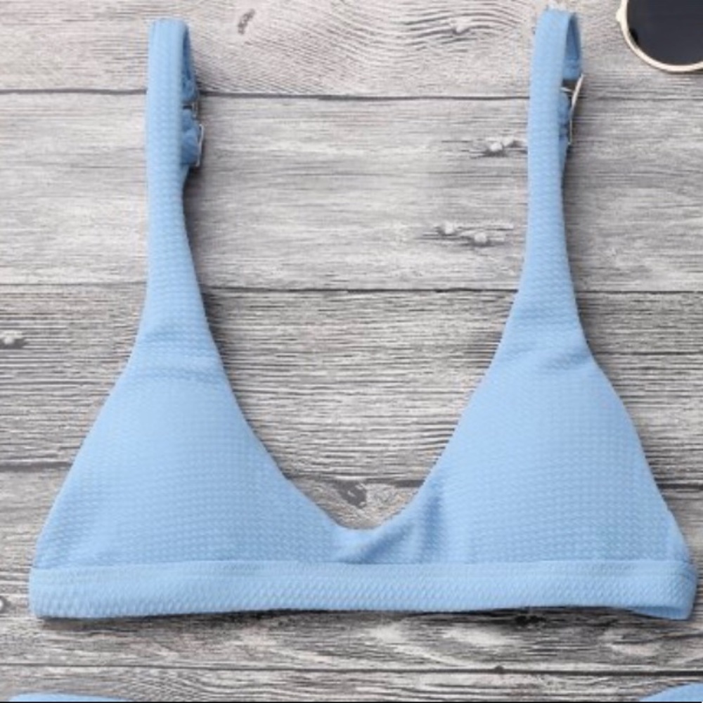 Blue Zaful Bikini Top